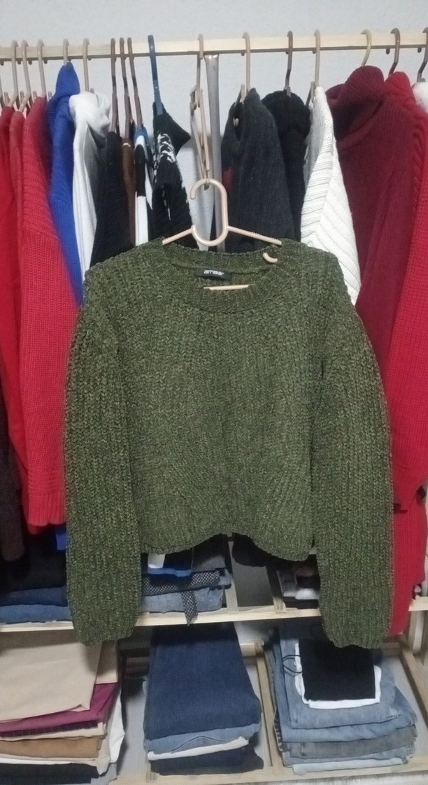 Gri Örgü Kadın Triko Kazak - Görsel 4