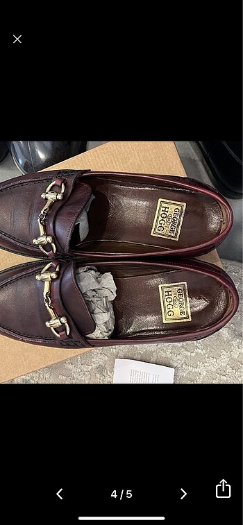 37 Beden bordo Renk George Hoogg loafer