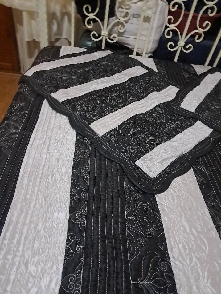 Zebra Desenli Siyah Yatak Örtüsü - Görsel 5