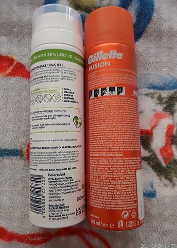 Nivea Men Hassas Tıraş Jeli ve Gillette Fusion Tıraş Jeli - Görsel 2