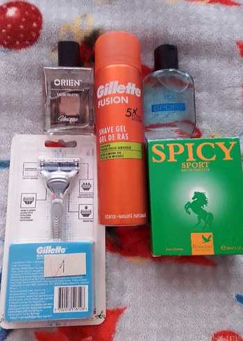 Gillette Tıraş Jeli , Tıraş Makinesi Seti ve parfüm - Görsel 2