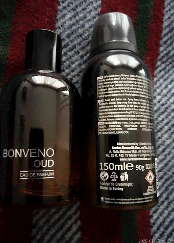 Bonveno Oud Erkek Parfüm ve Deodorant Seti - Görsel 2