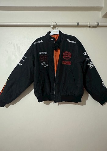 Hardrock gumball 3000 Tarz Siyah Fermuarlı Ceket