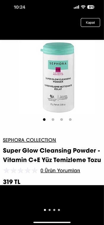 Sephora super glow cleansing powder