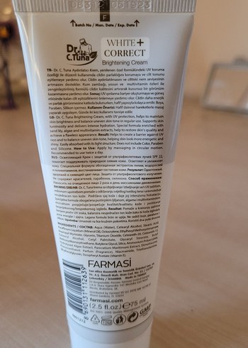 Farmasi Dr. C. Tuna White+ Correct Aydınlatıcı BB Krem