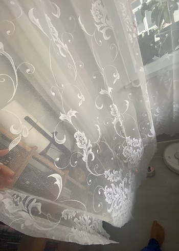 Modern Klasik Beyaz Tül Perde - Görsel 2