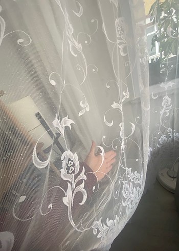 Modern Klasik Beyaz Tül Perde - Görsel 3