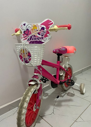 Beden Pembe Renkli Diana Temalı Çocuk Üç Tekerlekli Bisiklet