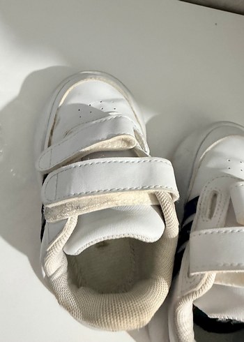 Beyaz Erkek Çocuk Spor Ayakkabı Velcro Bantlı - Görsel 4