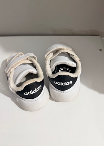 Beyaz Erkek Çocuk Spor Ayakkabı Velcro Bantlı - Görsel 2