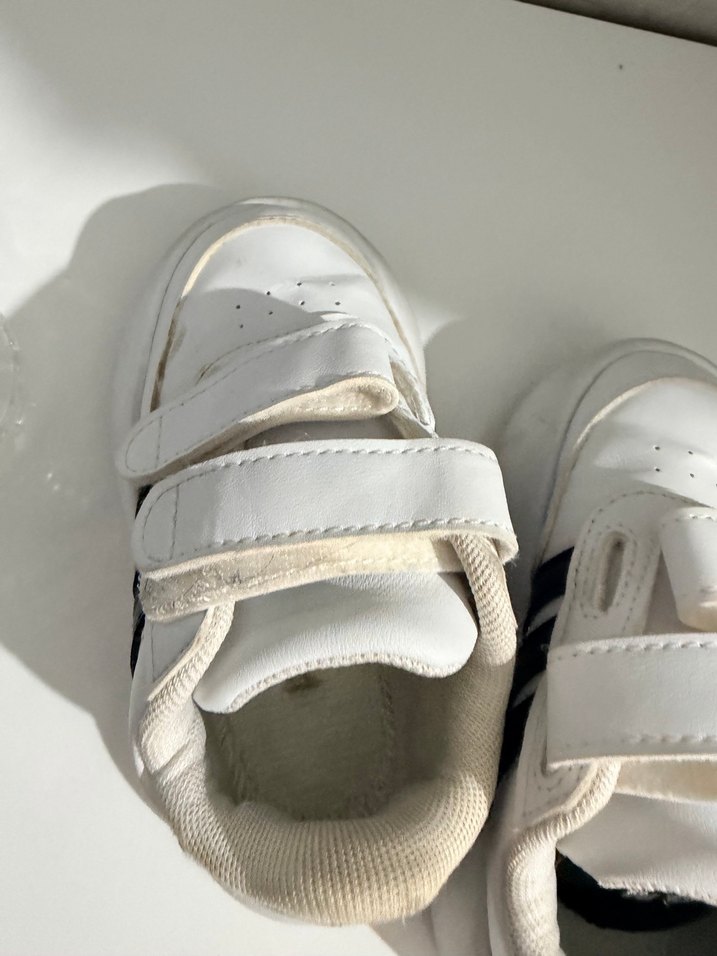 Beyaz Erkek Çocuk Spor Ayakkabı Velcro Bantlı - Görsel 4