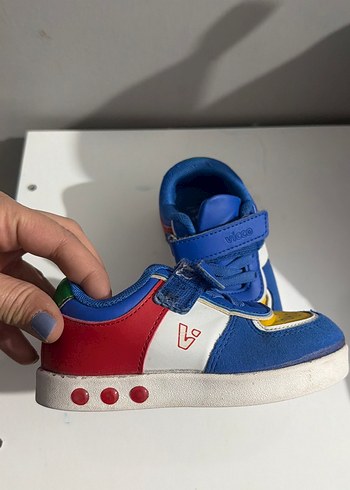 Renkli Erkek Çocuk Sneakers Velcro Bantlı - Görsel 3