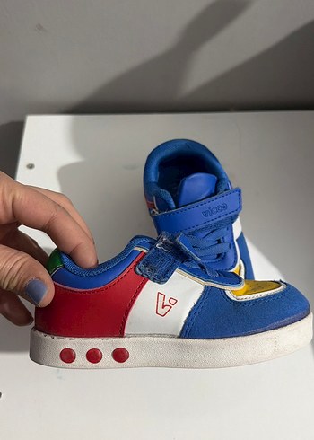 Renkli Erkek Çocuk Sneakers Velcro Bantlı - Görsel 2