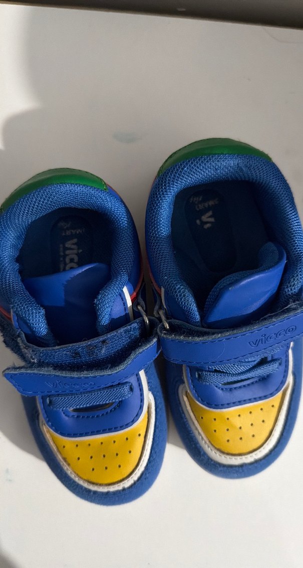 Renkli Erkek Çocuk Sneakers Velcro Bantlı - Görsel 5