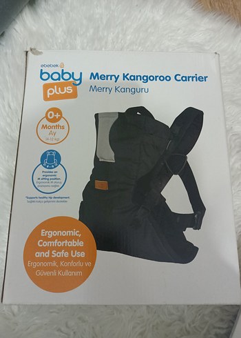 Merry Kangaroo Ergonomik Bebek Kanguru Siyah