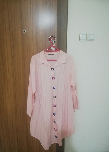 50 Beden pembe Renk Gömlek Tunik