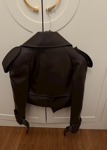 Ravi kahverengi Kemerli Deri Kadın Ceket - Görsel 2