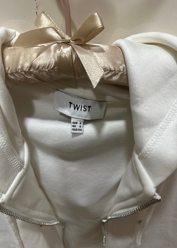 Twist Twist beyaz taşlı sweat