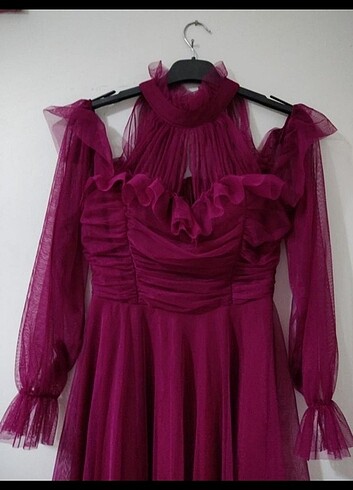 Diğer Mini bordo elbise