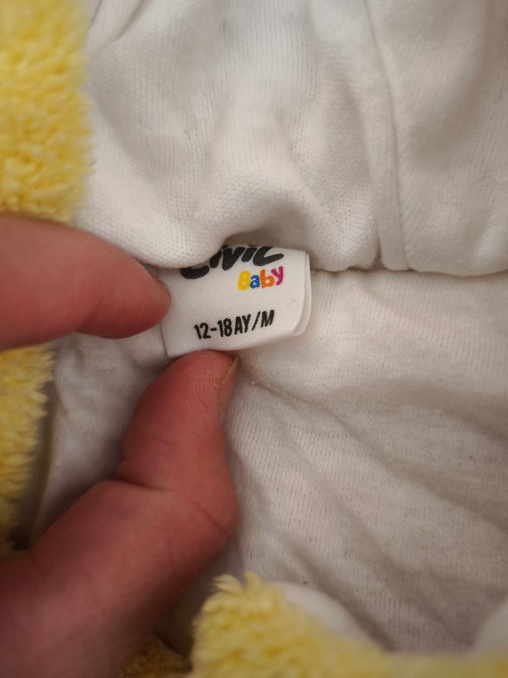 Sarı Kapüşonlu Bebek  Mont - Görsel 2