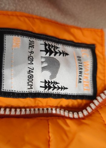 Parlak Turuncu Fermuarlı Erkek Çocuk Mont - Görsel 2