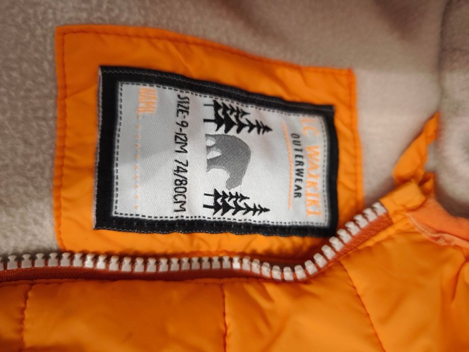 Parlak Turuncu Fermuarlı Erkek Çocuk Mont - Görsel 2