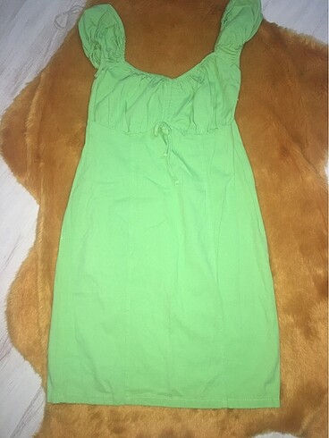 Yeşil mini elbise