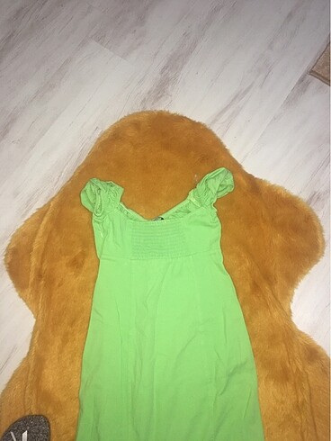 36 Beden Yeşil mini elbise