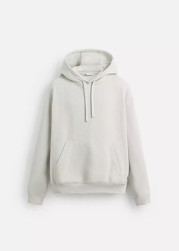 Gri Kapüşonlu Basic Sweatshirt