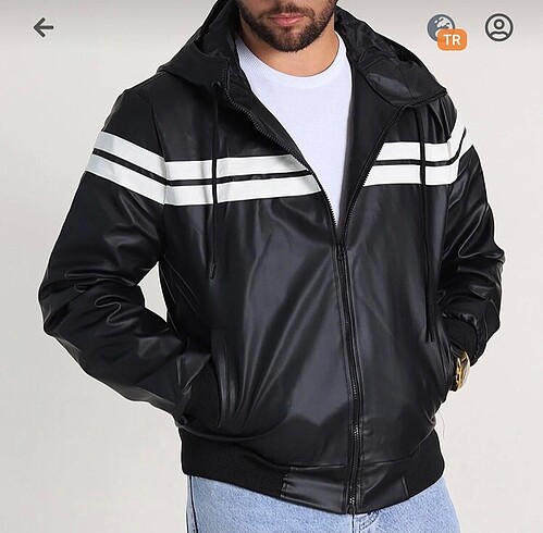 l Beden Erkek Biker Ceket