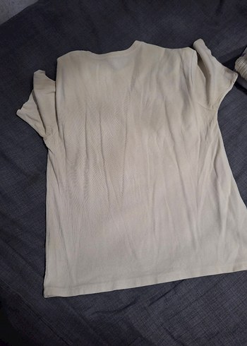 krem Kısa Kollu erkek Tişörtü - Görsel 2