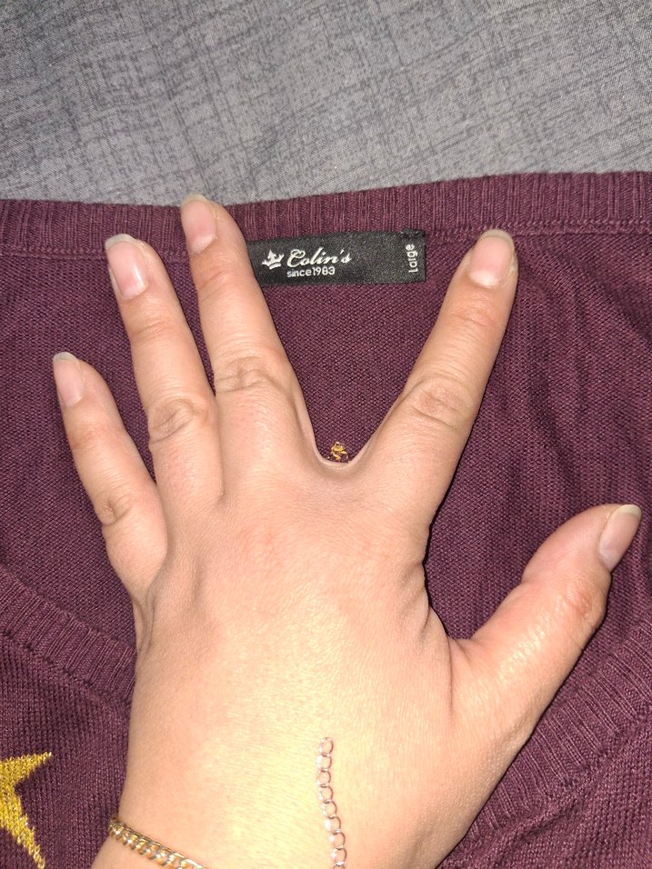 Mor Düğmeli Uzun Kollu Hırka - Görsel 2