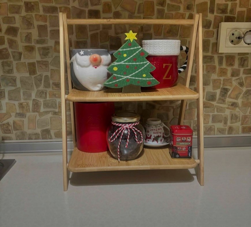 bej dekoratif raf - Görsel 2