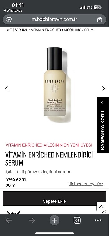 Bobbi Brown Bobbi Brown Vitamin Enriched Serum