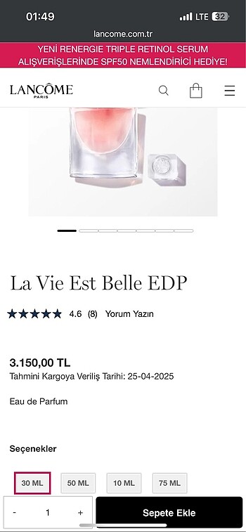 Lancome La Vie Est Belle 30 ml