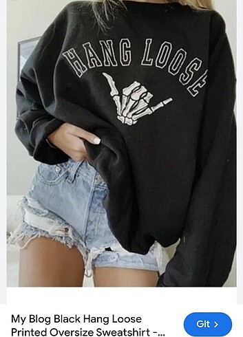 Hang Loose Baskılı Sweatshirt