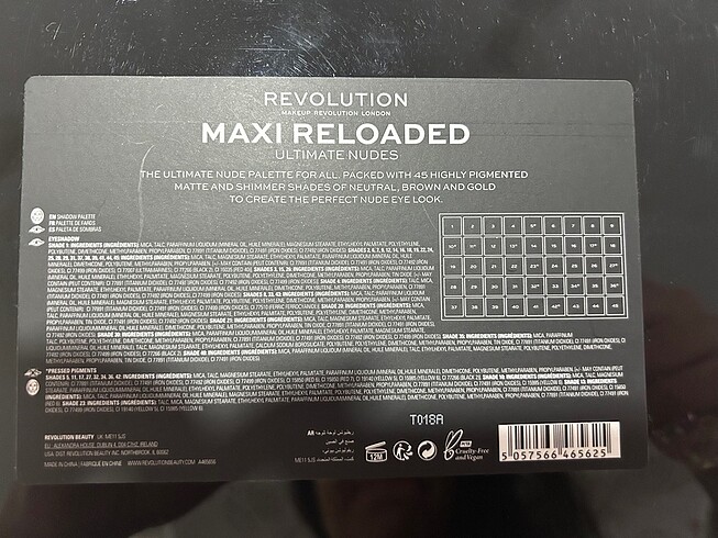  Beden Renk Revolution Maxi Reloaded 45?li Far Paleti