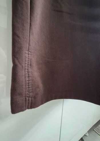 Kahverengi Uzun Kollu sweat elbise - Görsel 4