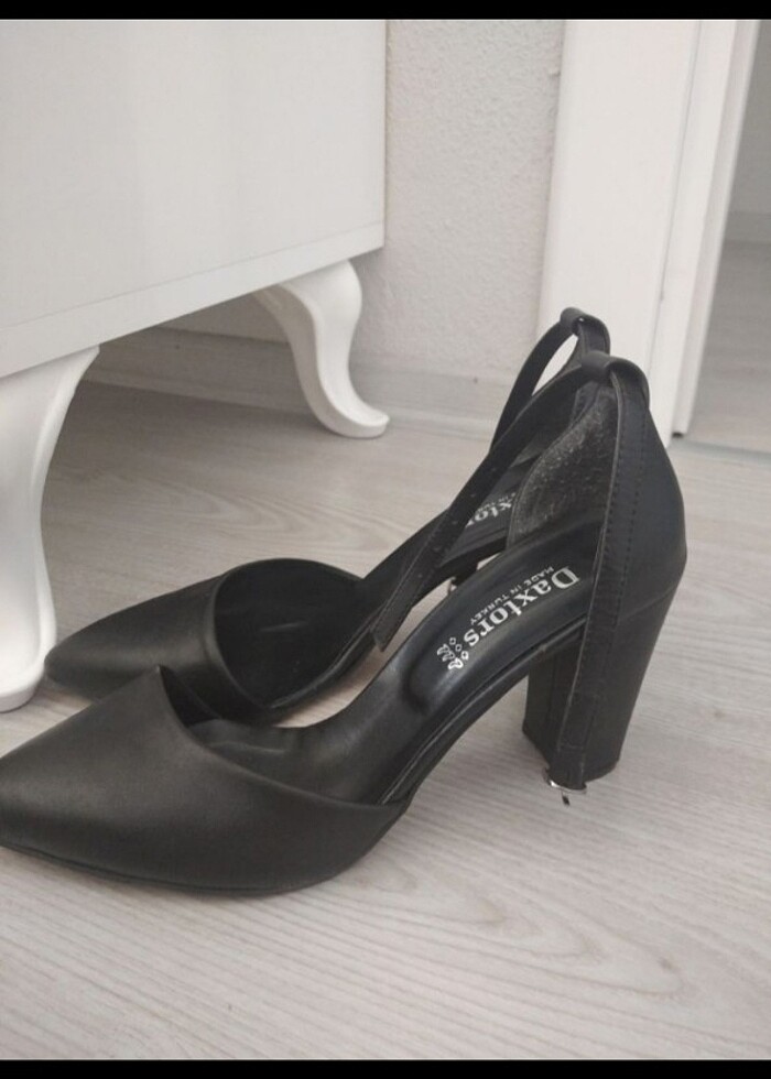 Kadn  siyah topuklu ayakkabı  - Görsel 2