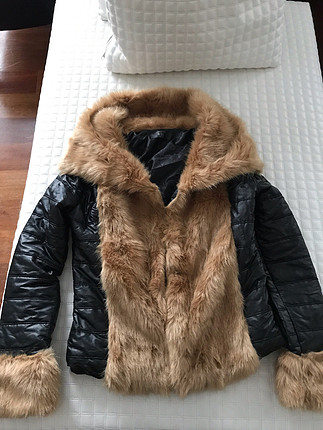 BSL FASHION BSL KÜRK DETAYLI DERİ CEKET