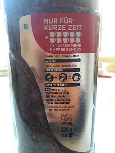  Beden Nescafe Kahve
