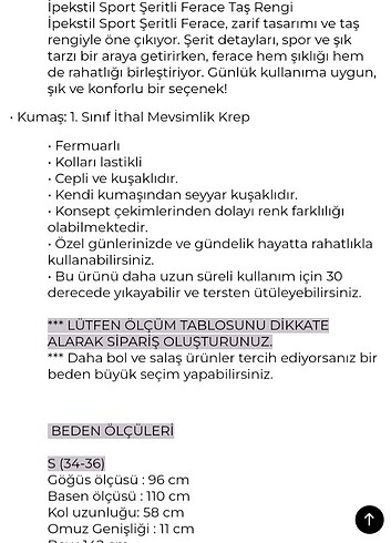 diğer Beden Ferace