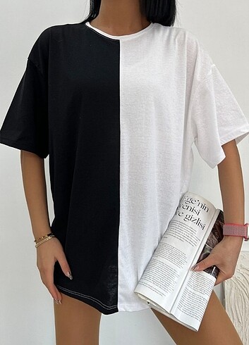 Diğer Çift renk Oversize T-shirt 