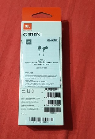 JBL Harman C100SI In-Ear Headphones