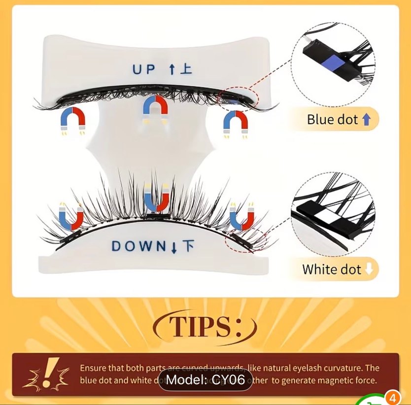 Mıknatıslı takma kirpik - Görsel 5