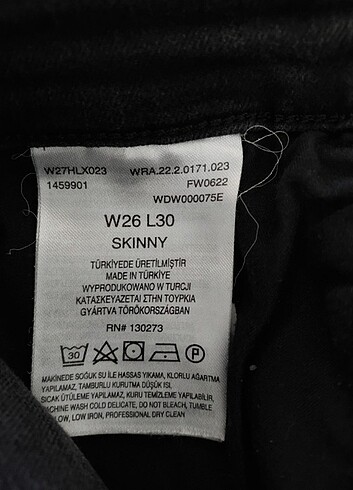 26 Beden siyah Renk Wrangler jean pantolon