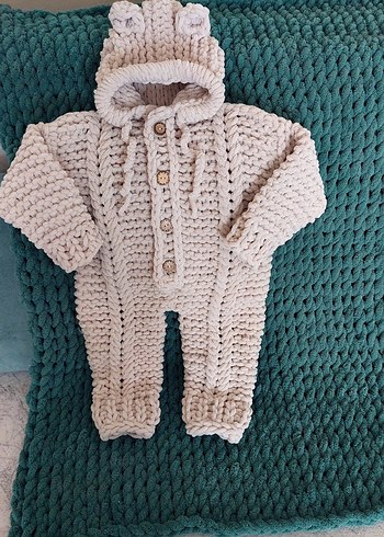 Puffy Örgü Çocuk Battaniyesi ve tulumu - Görsel 6