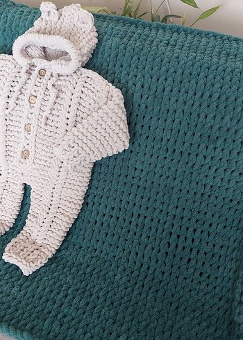 Puffy Örgü Çocuk Battaniyesi ve tulumu - Görsel 7