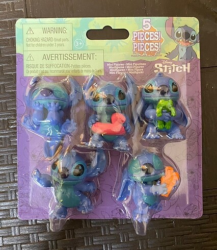 orijinal disney stitch figürü 5?li