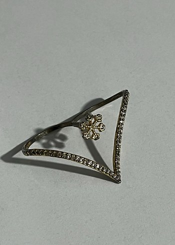 Altın Renkli İşlemeli Kadın Yüzük - Görsel 2